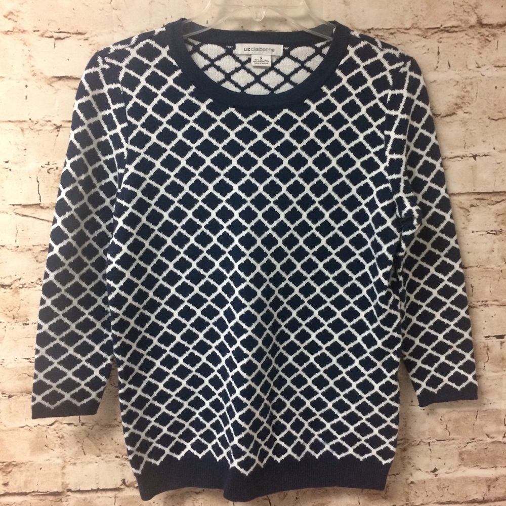 Liz Claiborne 3/4 Sleeve Pullover Sweater Small